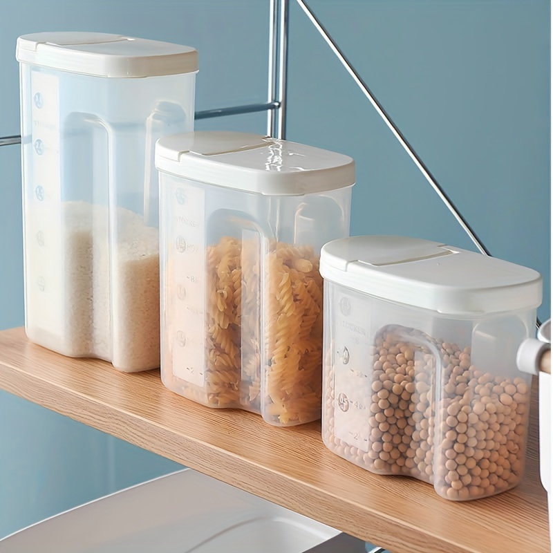 Food Containers Grain Tanks Grain Plastic Storage Tank Single Transparent  Vacuum Moisture Proof Fresh-Keeping Storage Sealed Tank, Kitchen Sealed Jar