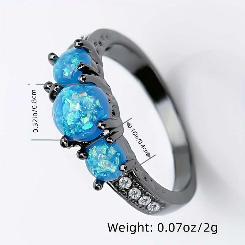 Blue and online black promise rings