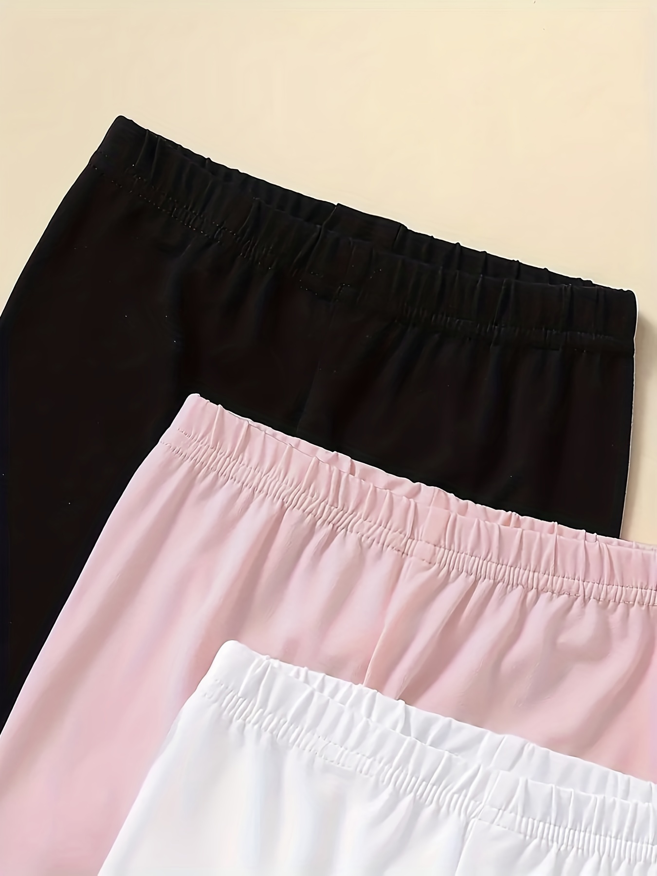 Multi packs Girls' Thin Casual Elastic Waist Safety Shorts - Temu