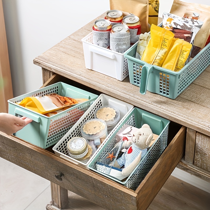 Plastic Hollow Out Storage Basket, Sundries Storage Basket