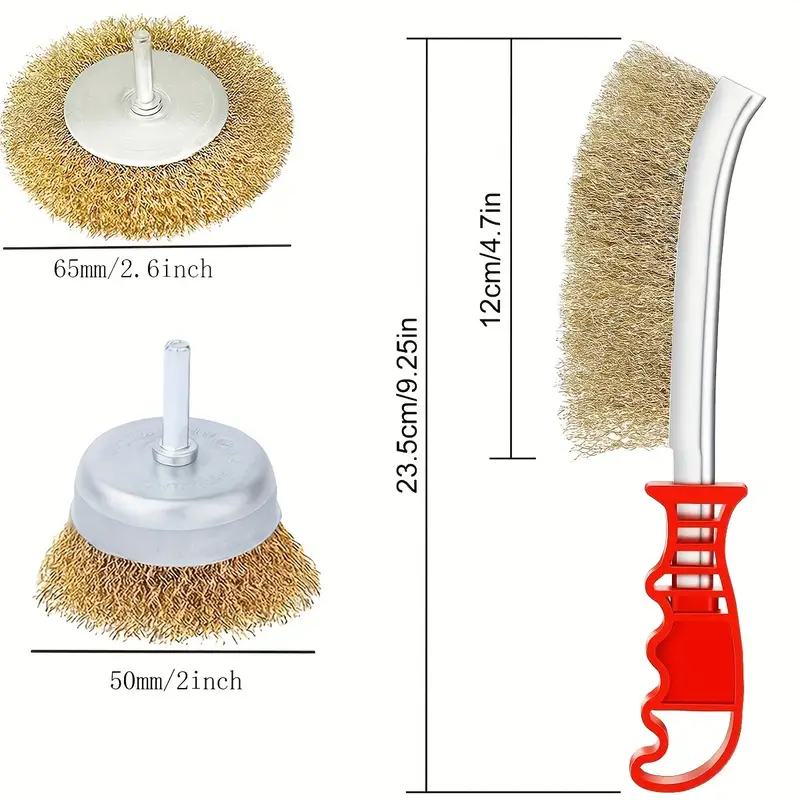 Discount 35% Brass Wire Wheel Brush Kit For Drill, Crimped Cup Brush With  0.1'' Shank, Soft Enough To Cleaning Or Deburring With Less Scrach 2023 New