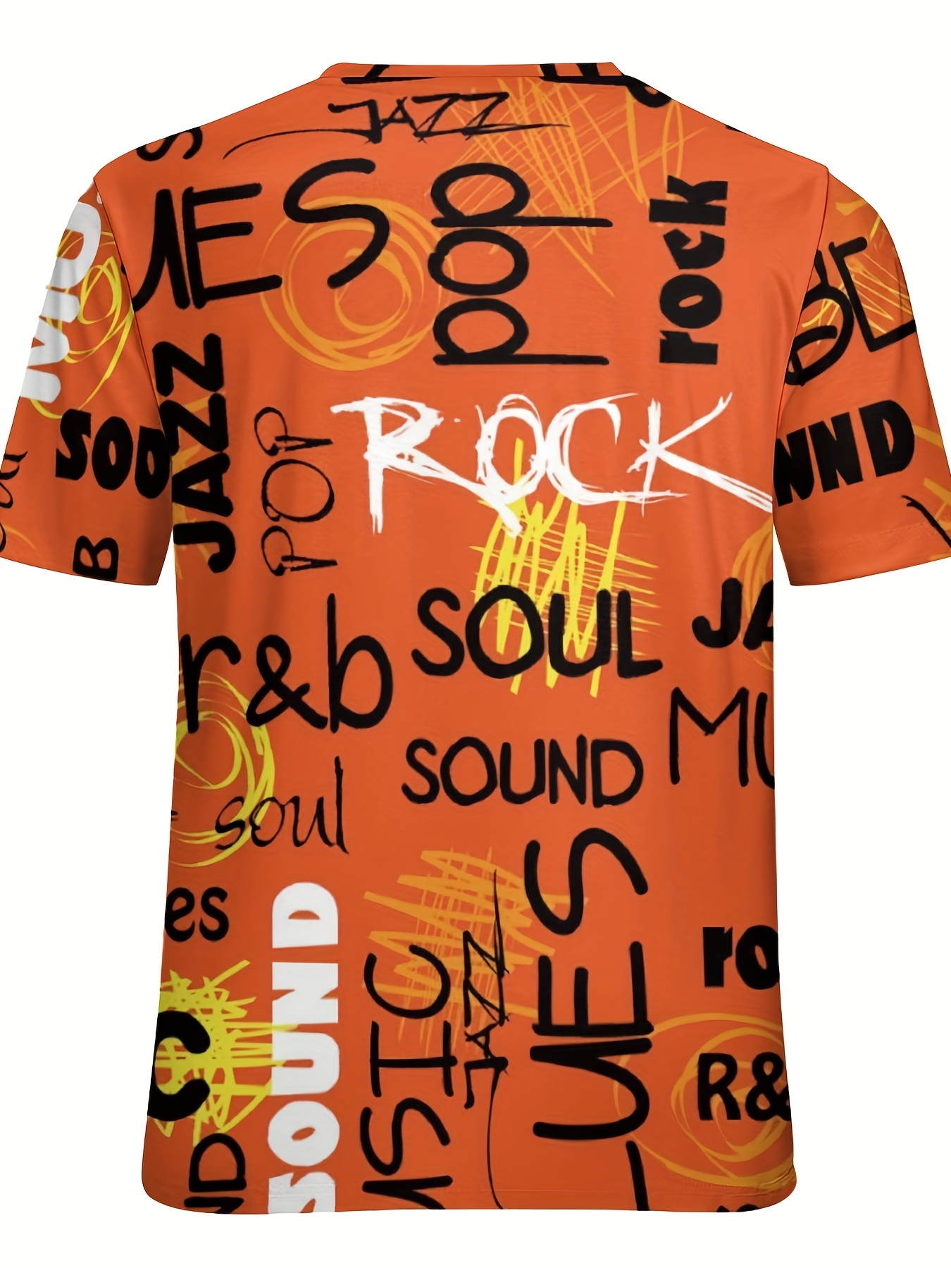 Louis Vuitton Graphic Print Crew Neck T-Shirt - Orange T-Shirts