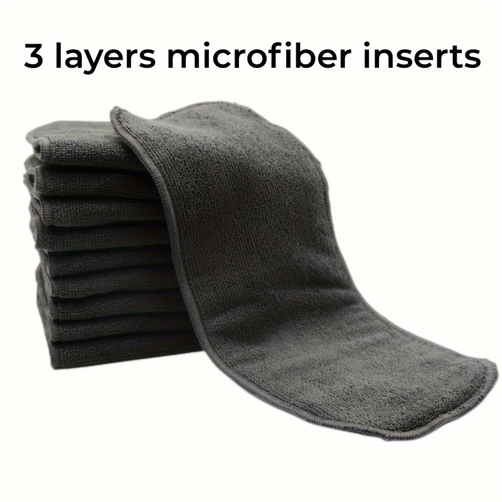 2/10pcs Reusable Bamboo Charcoal Absorbent Inserts: Perfect For Baby Cloth Diapers