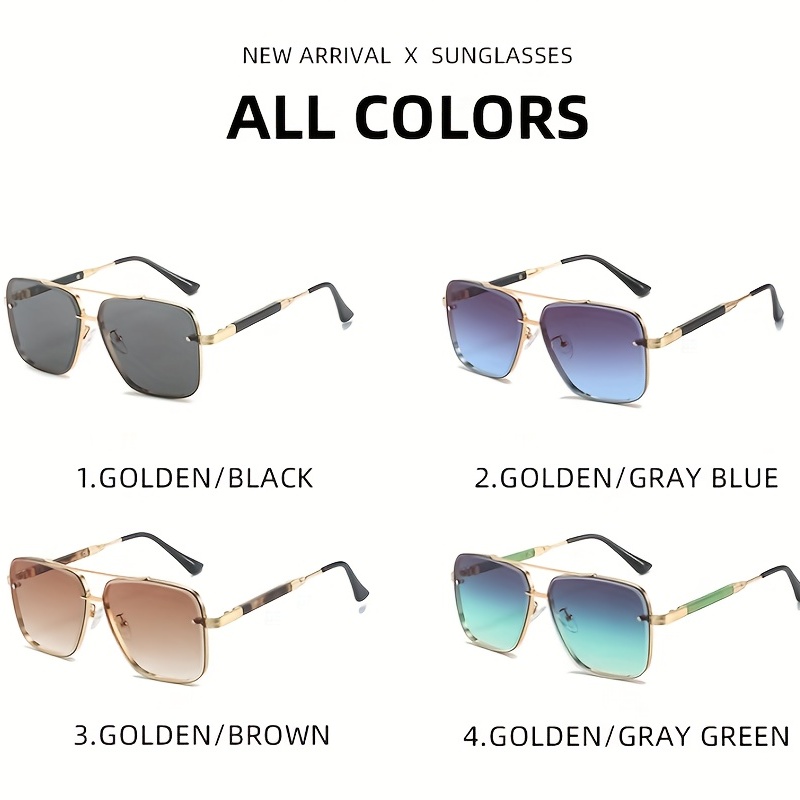 Aviator Sunglasses Gradient Metal Glasses Driving Beach UV400