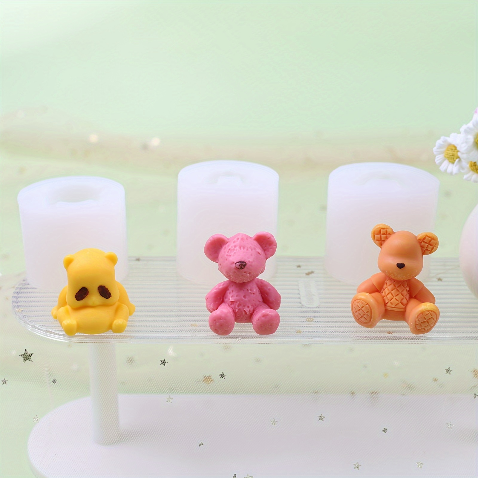 Multisize Lovely Seated Fat Bears Upside Baby Bear Candle - Temu