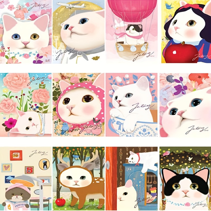 Cat Stickers, 25 Random Cat Stickers, Silly Cat Stickers, Kawaii