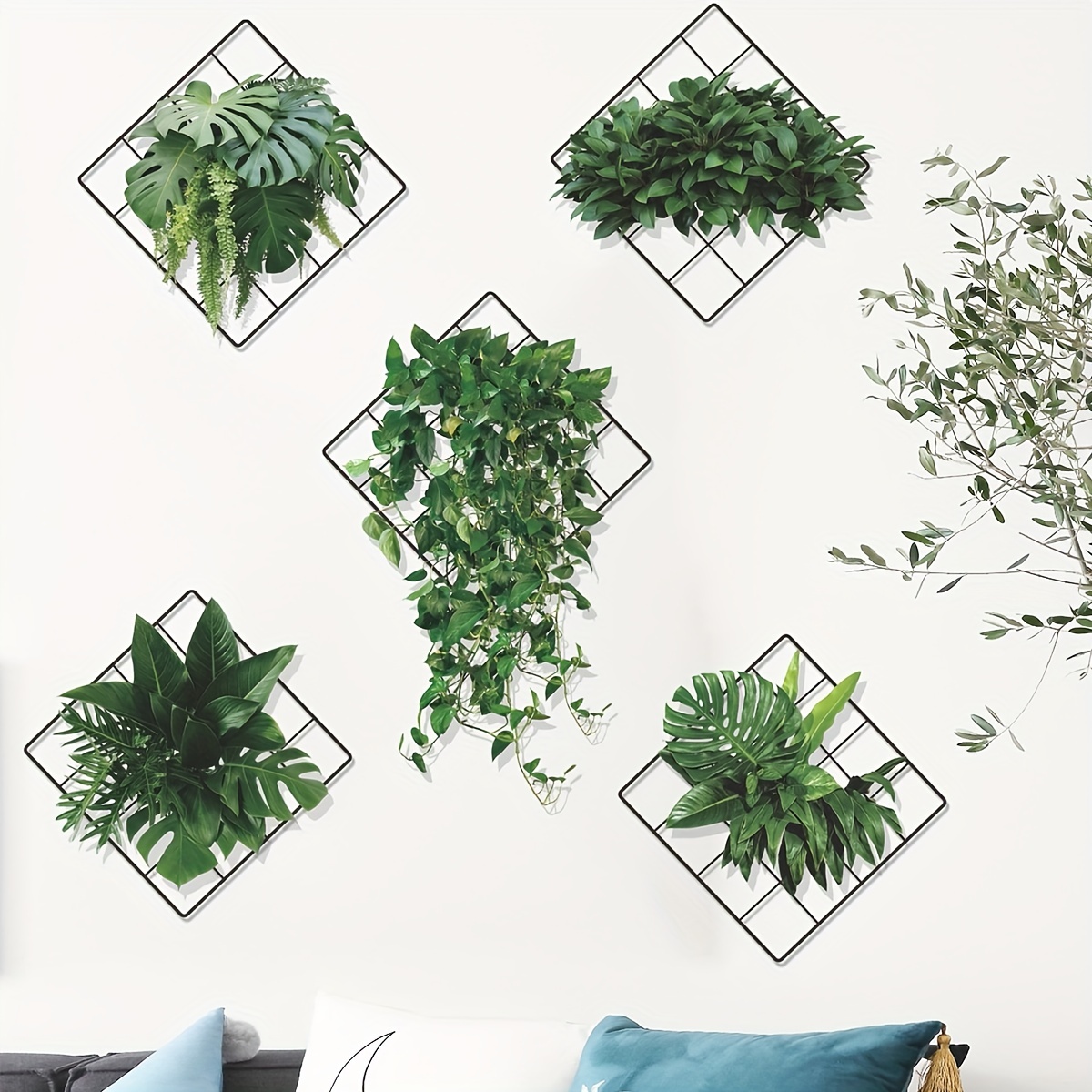 1 pièce à motif végétal moderne mer herbe à imprimé Sticker mural pour  domicile Décoration, Mode en ligne