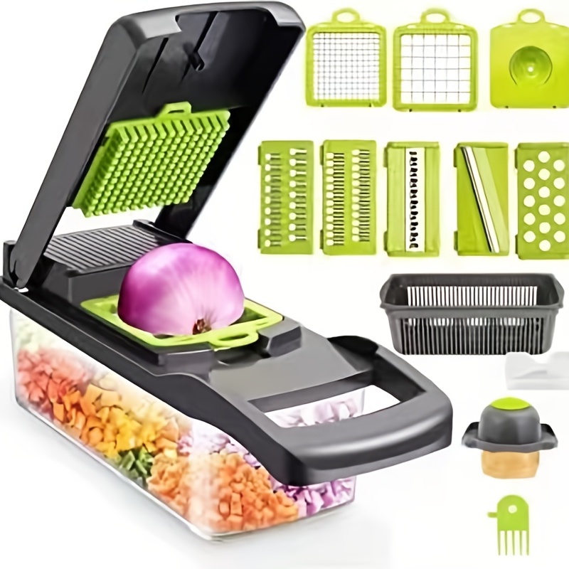 1 Set, 14 In 1 Super And Professional Vegetable Chopper, Onion Chopper,  Food Chopper, Multifunctional Vegetable Cutter, Veg Onion Dicer, Salad And  Pot