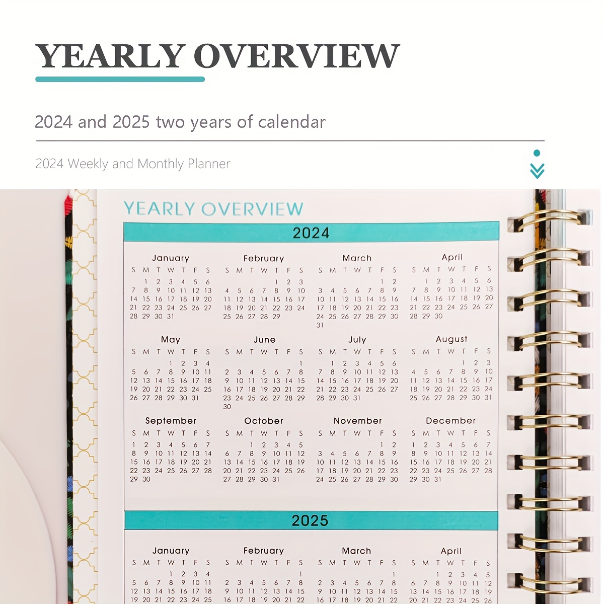 Planner 2024 Calendar Daily Weekly Monthly Planner Tabs 2024 - Temu