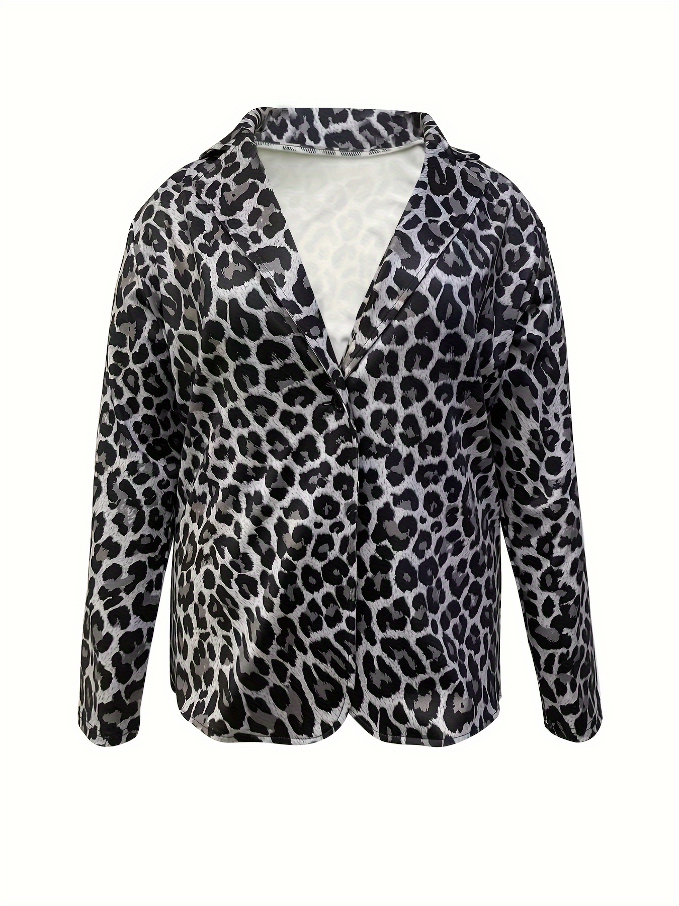 Plus size animal print on sale blazer