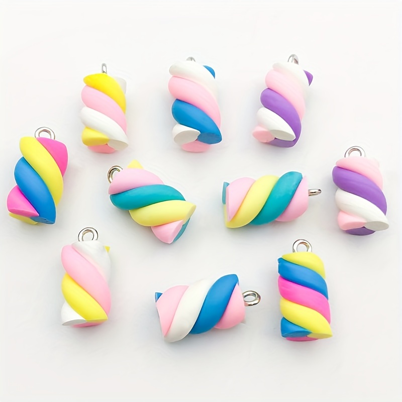 10pcs Funny Cartoon Avatar Resin Pendant Charms, for Keychains Headwear Cute Hair Accessories, DIY Jewelry Making Components,Temu