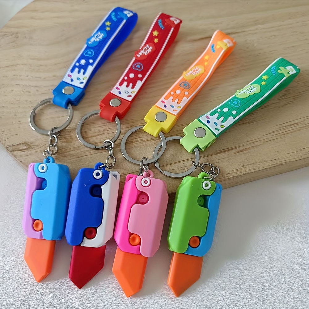 Nightlight Radish Knife Gravity Knife Keychain Decompression - Temu