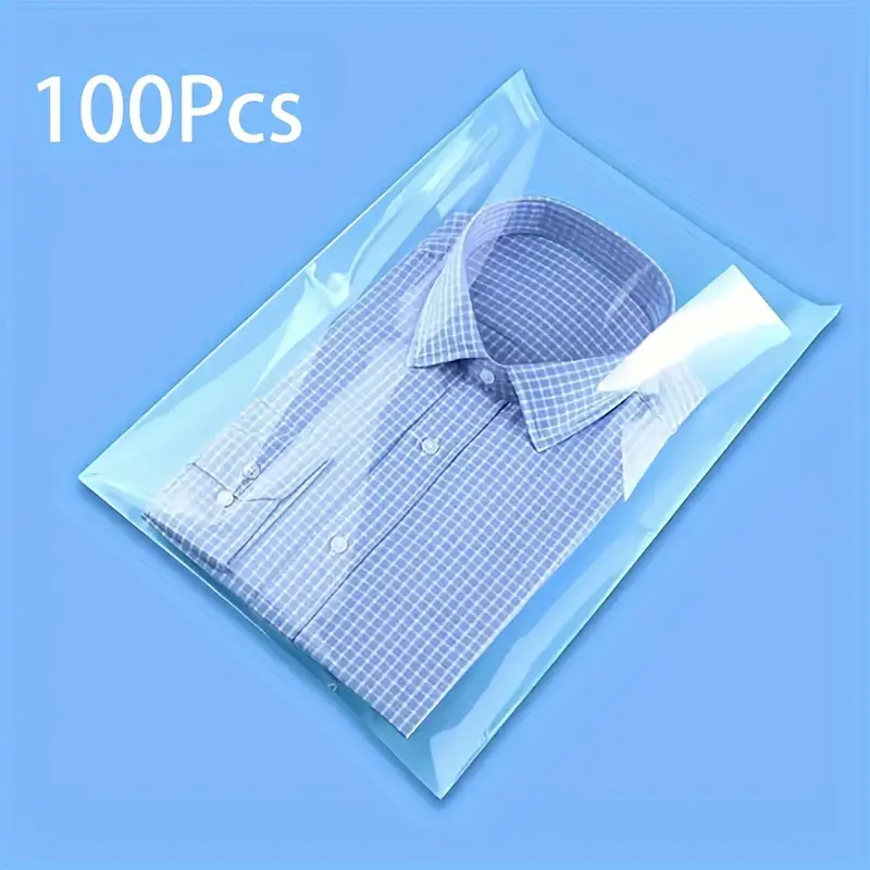100pcs Resealable Poly Bag Transparent Plastic Bags Self Adhesive Seal  Jewellery opp packaging bag