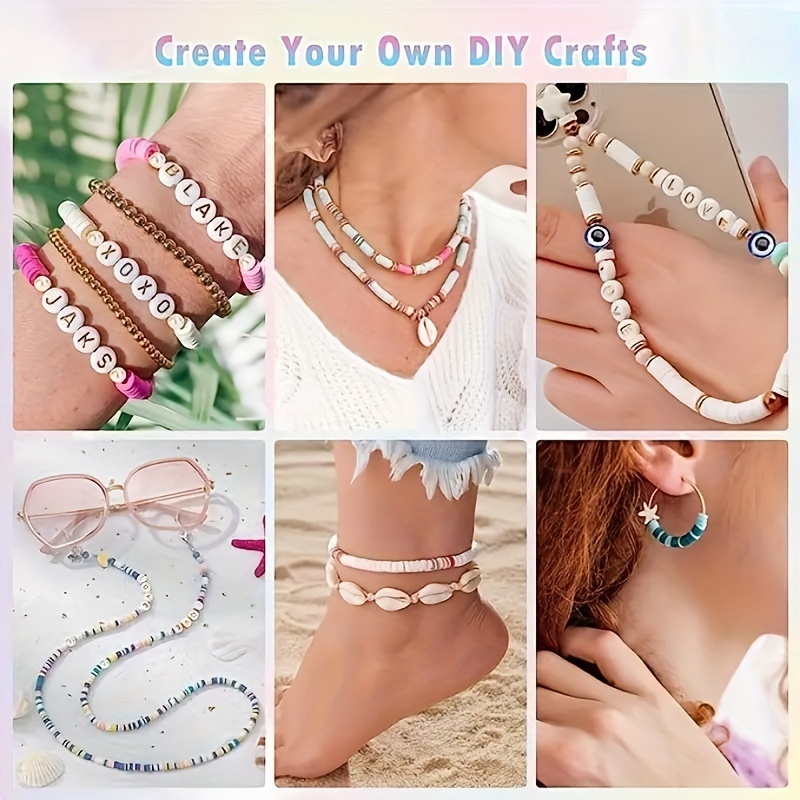Clay Beads Bracelet Making Kit Bohemian Style Flat Polymer - Temu
