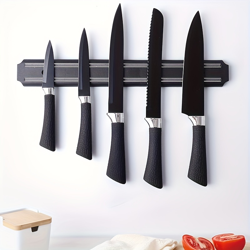 Soporte magnético para cuchillos de cocina, barra de soporte, montaje en  pared, estante de almacenamiento, accesorios de cocina - AliExpress