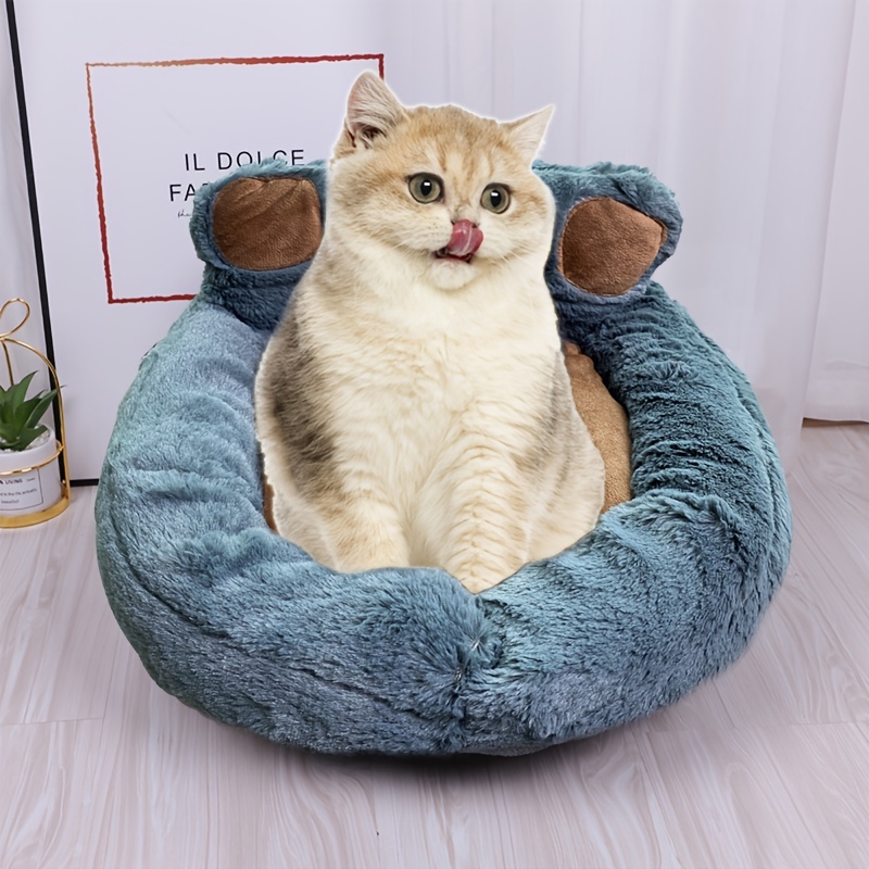 Comfort Soft Plush Dog & Cat Bed with Removable Cushion
