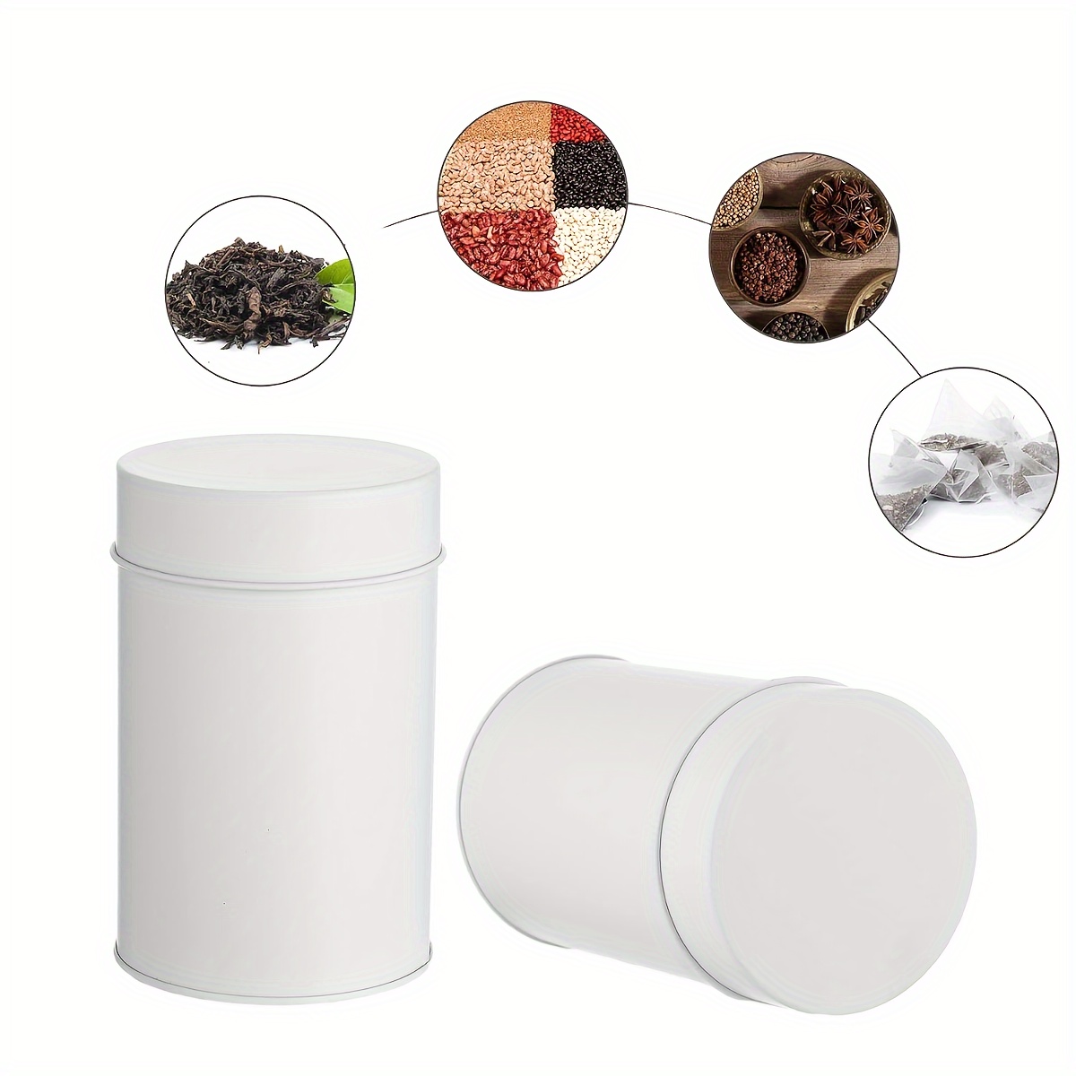 OSALADI Recipiente de lata de metal cuadrado para té, recipiente de  almacenamiento de té suelto con tapa para bolsas de té, bolsitas de té,  dulces
