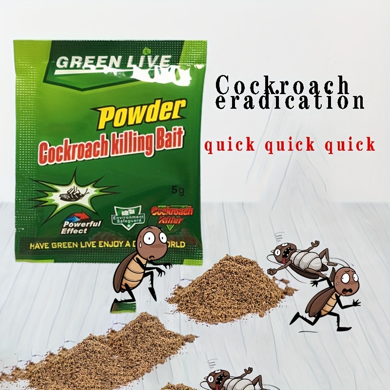 18pcs Cockroach Bait Insecticide Powder with 5g Pack for Indoor Household