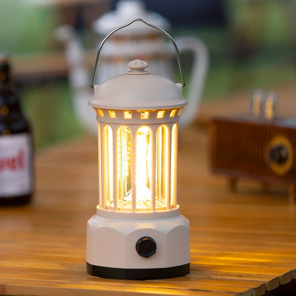 Retro Camping Light, Led Rechargeable Waterproof Lamp, For Outdoor