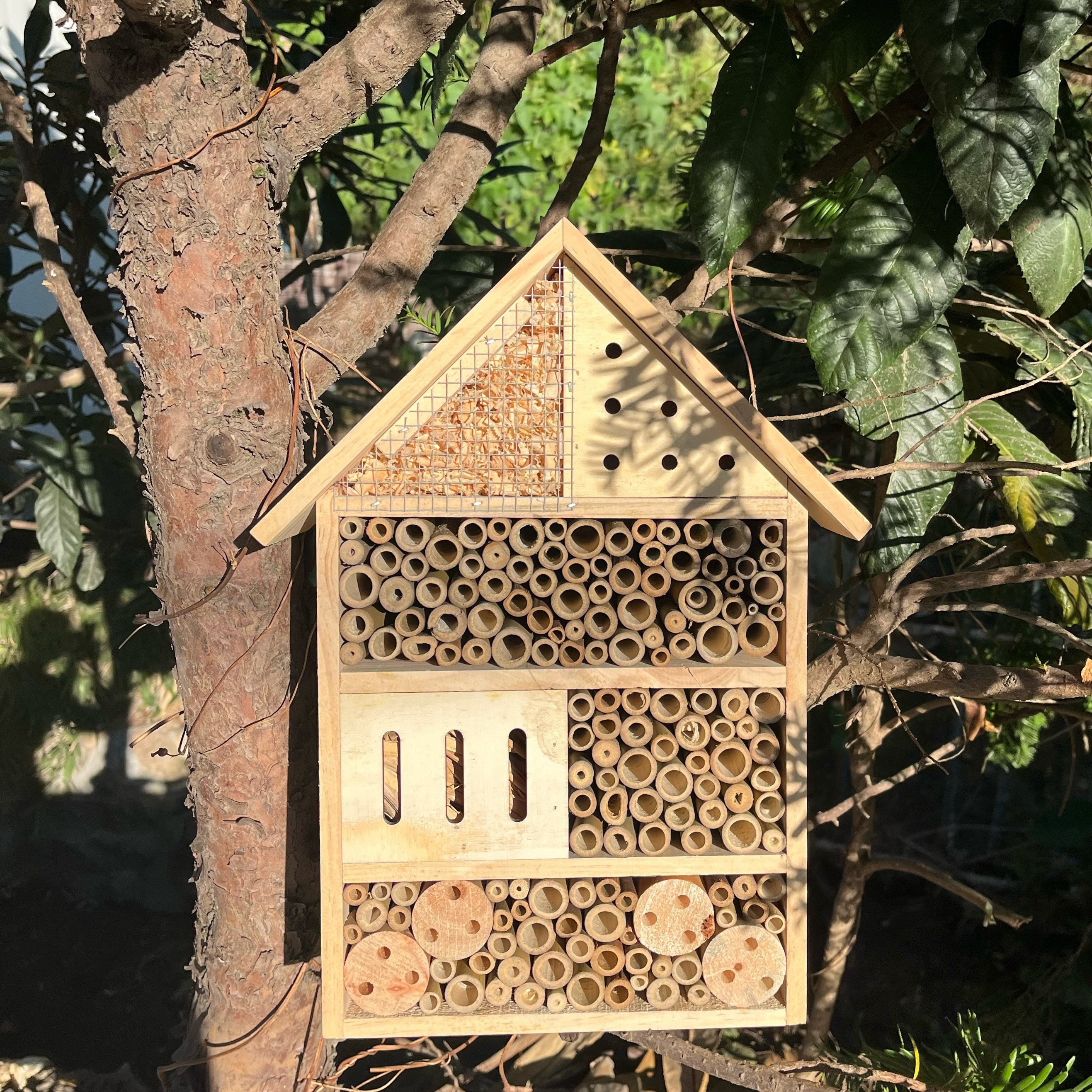 Wooden Outdoor Insect House, Courtyard Beehive, Hanging Bee Nest, Insect House, Garden Wooden Decoration