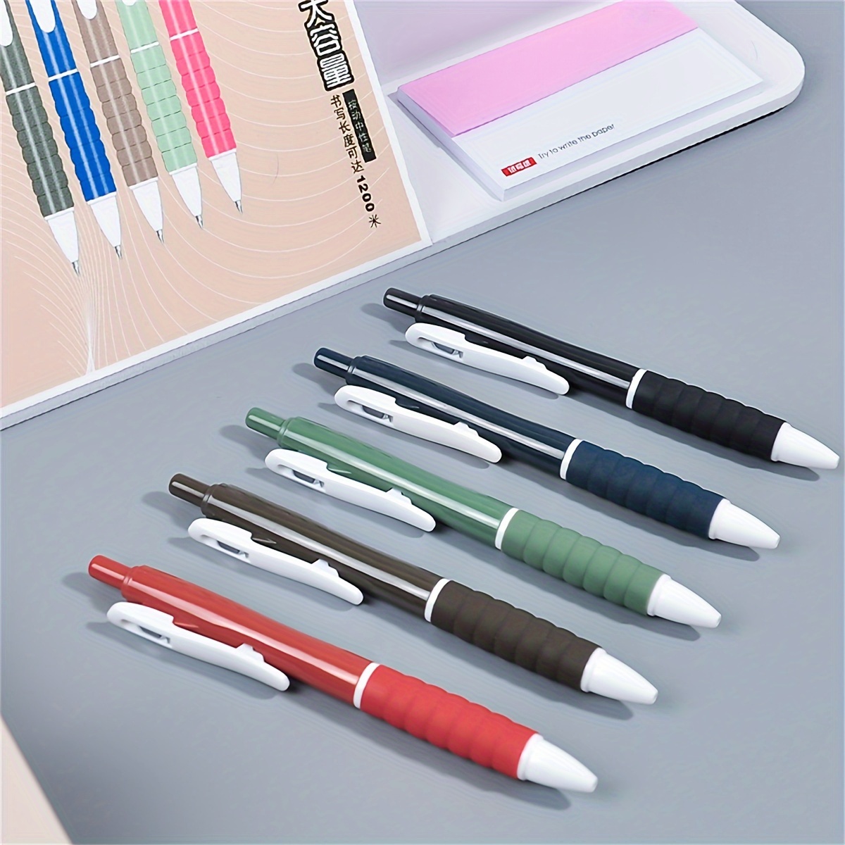 2pcs Press Thermal Erasable Gel Pen 0.5mm Black Blue Refill Simple Friction  Press Type Water Pen Push Gel Pen