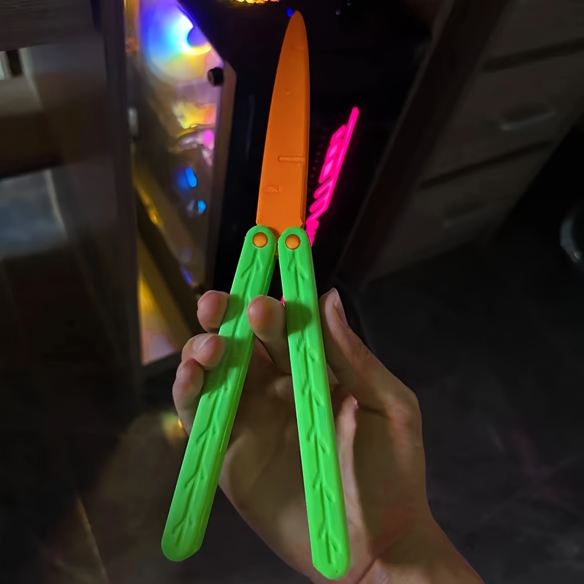 3D Printing Sakaban Turtle Butterfly Knife Radish Knife Decompression Toy  Decompression Tool Cute Turtle Decompression Knife Toy Model Fish Bone