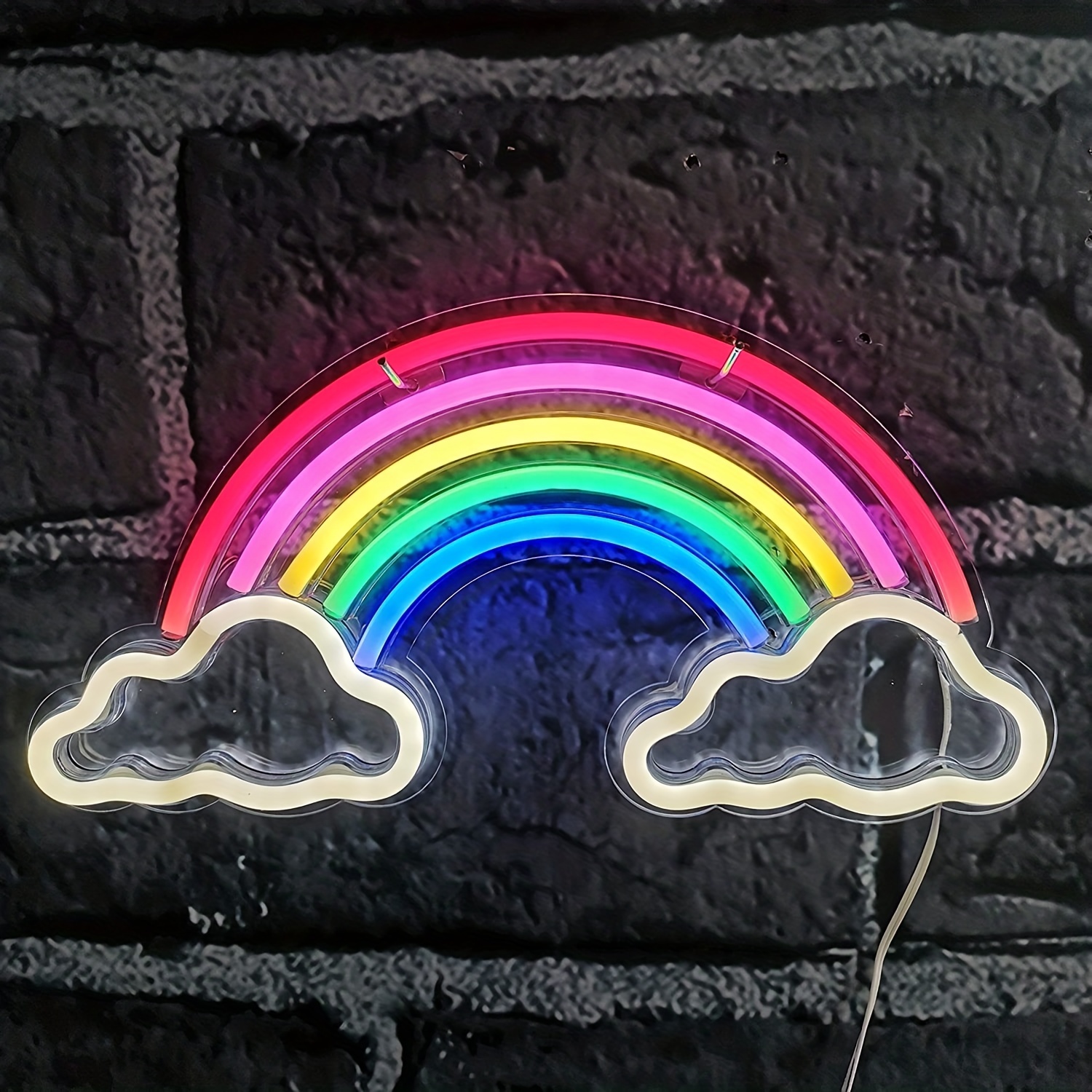 1pc Insegna al neon arcobaleno, lampada da parete, luce arcobaleno