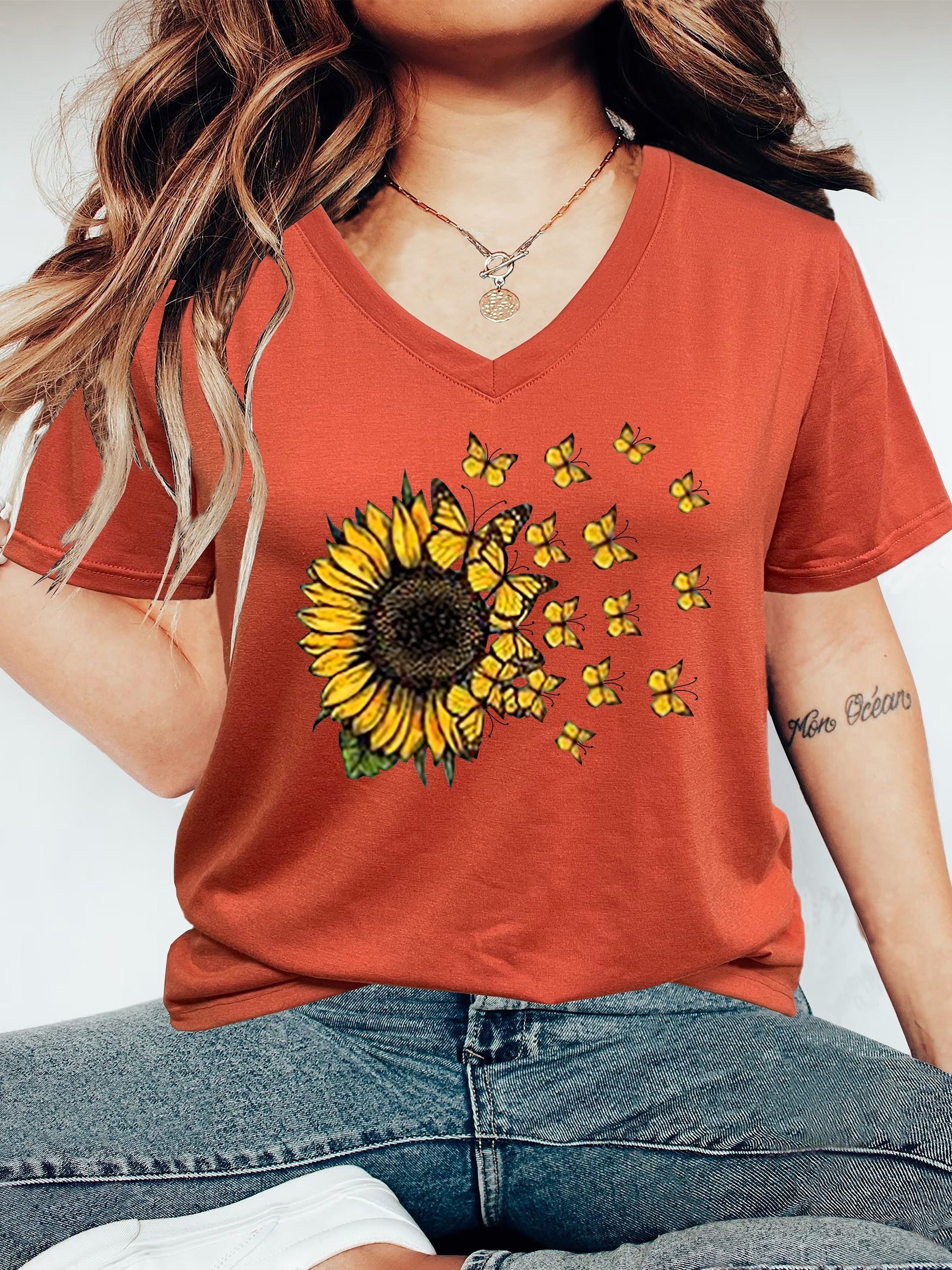 Plus size best sale sunflower top