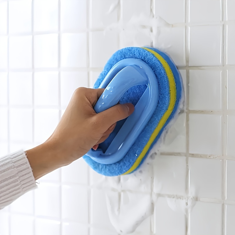 2 piezas de cocina fuerte descontaminación con mango esponja cepillo de  limpieza inferior baño azulejos pared cepillo de limpieza esponja fondo  cocina
