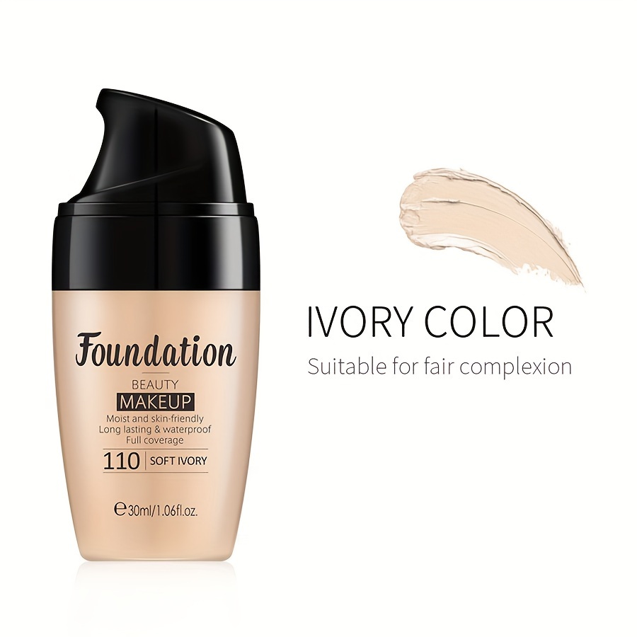 Image of 30ml Tri-color Moisturizing Concealer Natural Makeup Foundation With Pump | Christmas Gift