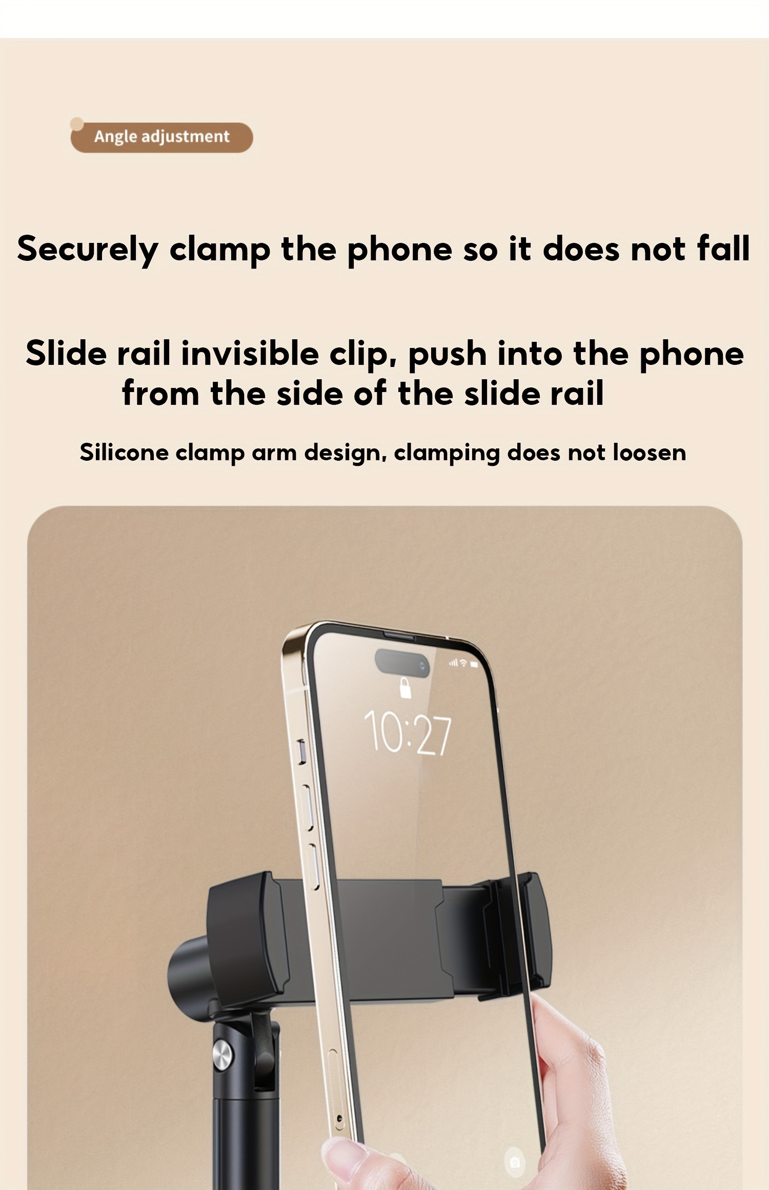 Mobile phone desktop bracket live special metal universal universal aluminum alloy overhead shooting selfie TikTok mobile phone stand rotating adjustable lifting support frame