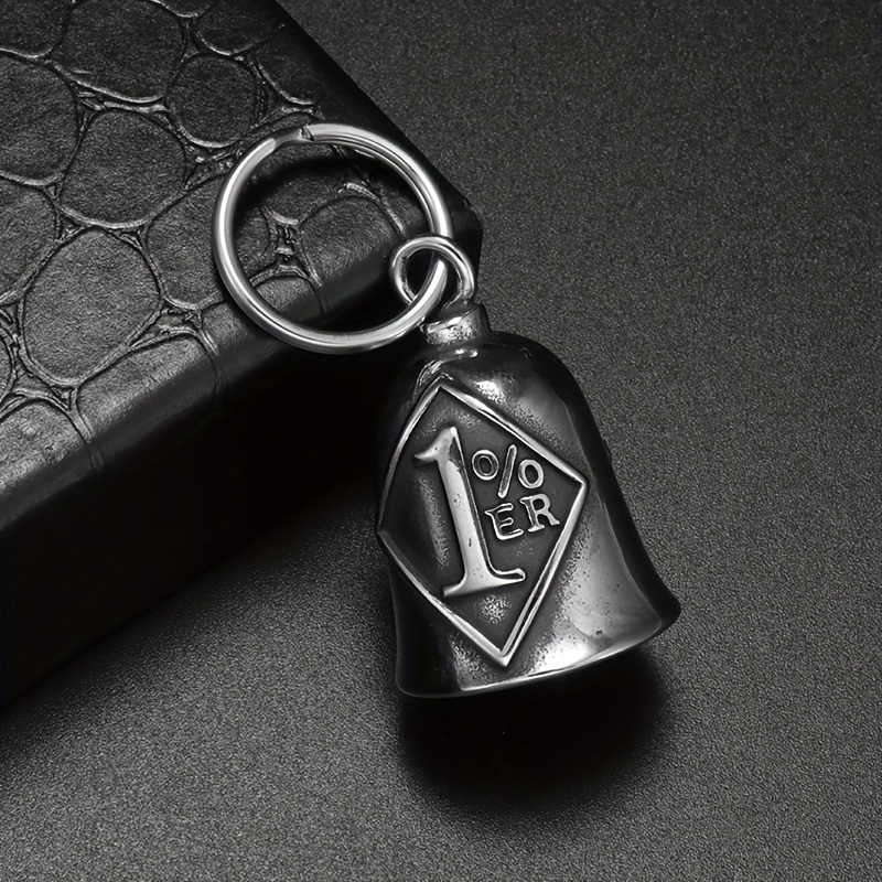 Retro Punk Style Bell Pendant Keychain for Men