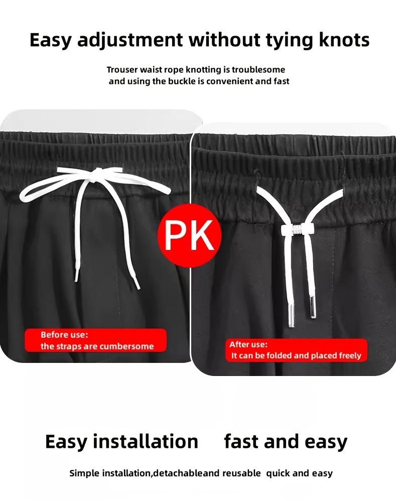 1pc Belt Rope Buckle Casual Sports Pants Adjustable Elastic Belt Rope Pants  Drawstring Waist Accessories, Shop Temu Start Saving