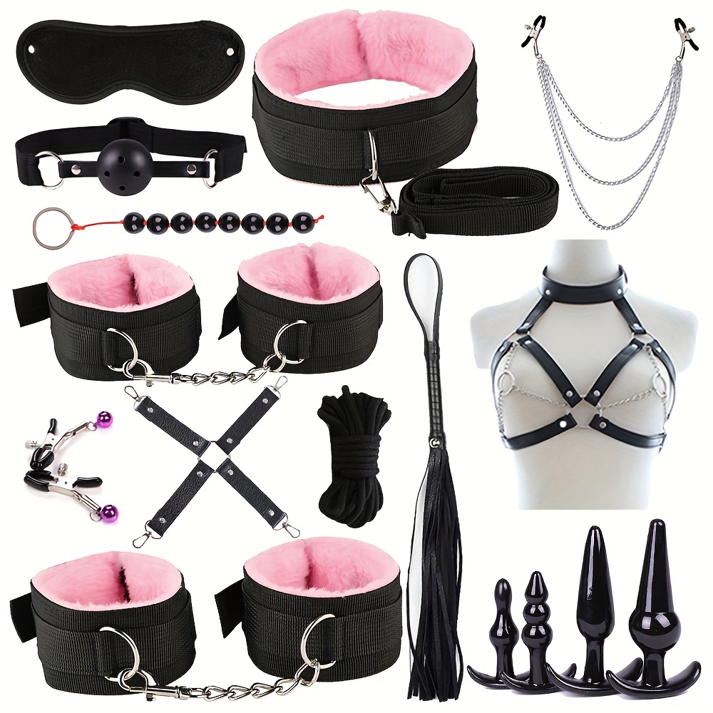Kit d'équipement de bondage sexuel pour couple, lit BDSM imbibé