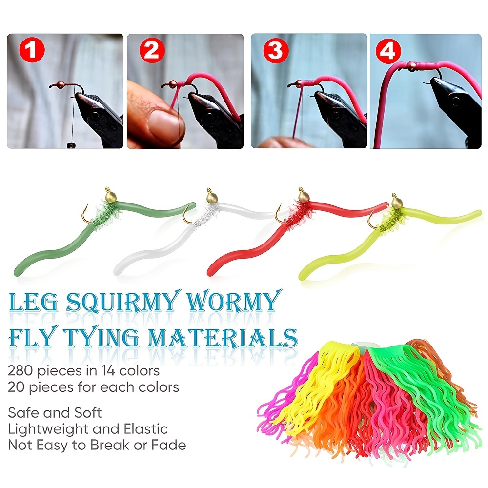 14 Colors Squirmy Worm Fly Tying Material Soft - Temu United Kingdom