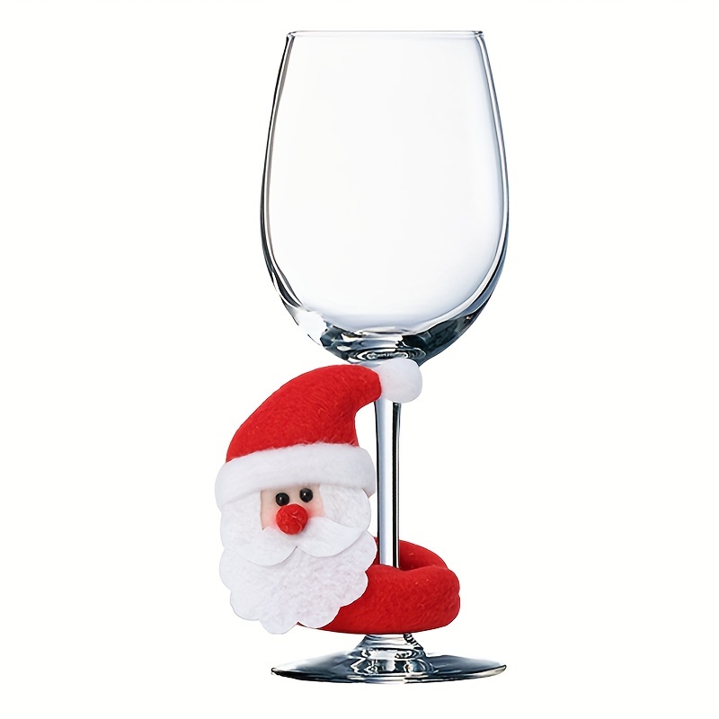 Christmas Themed Wine Glass - Cute Festive Patterns - Santa Claus -  ApolloBox