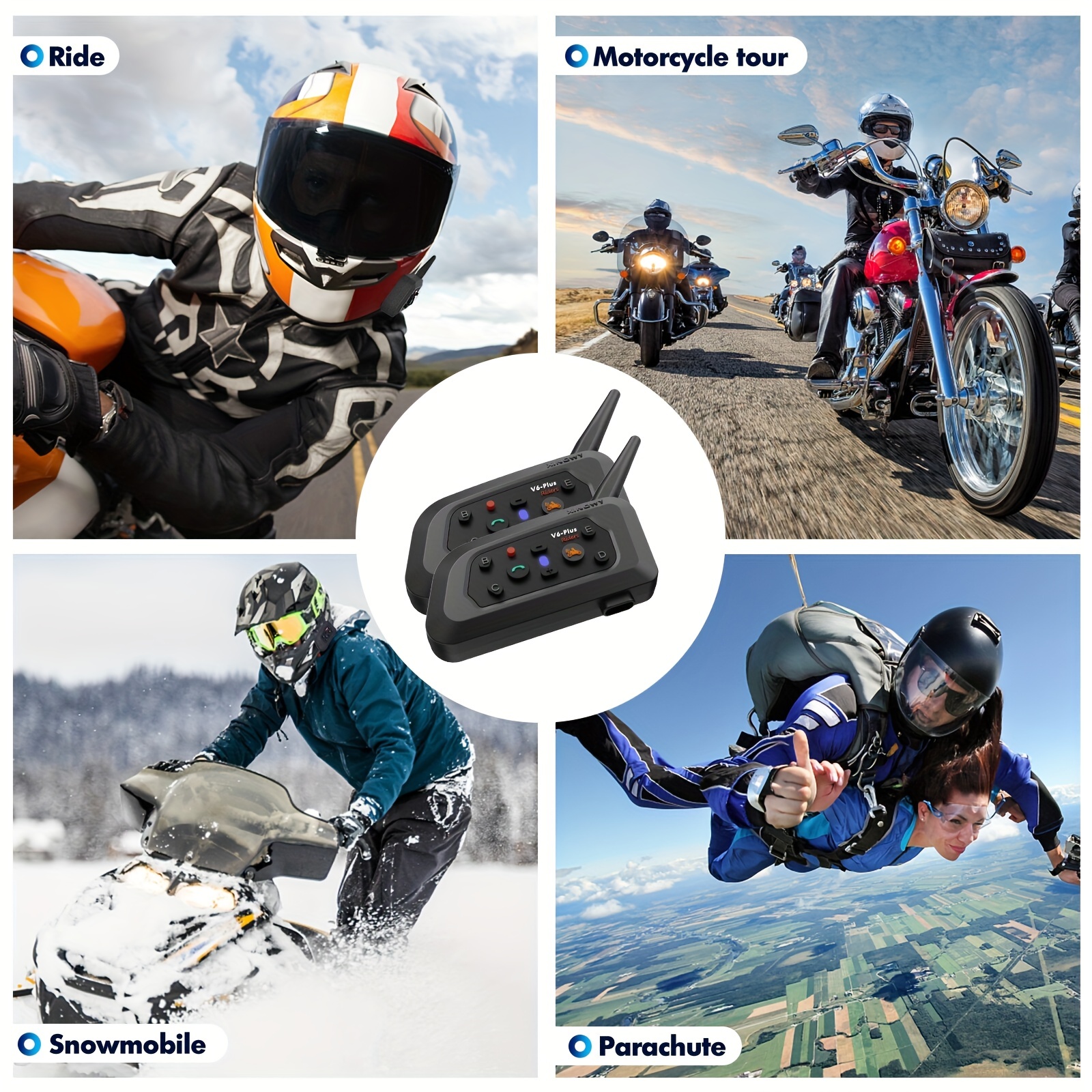 Acheter Interphone Bluetooth pour moto, casque de moto, prise en