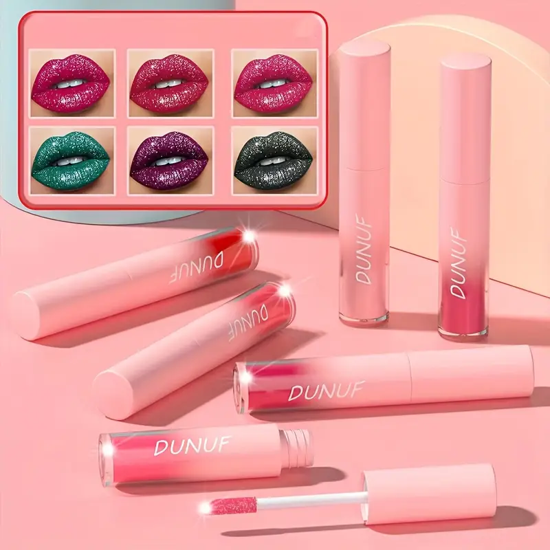 18 Color Shiny Shimmer Flash Lipstick Lip Gloss High Pigment - Temu