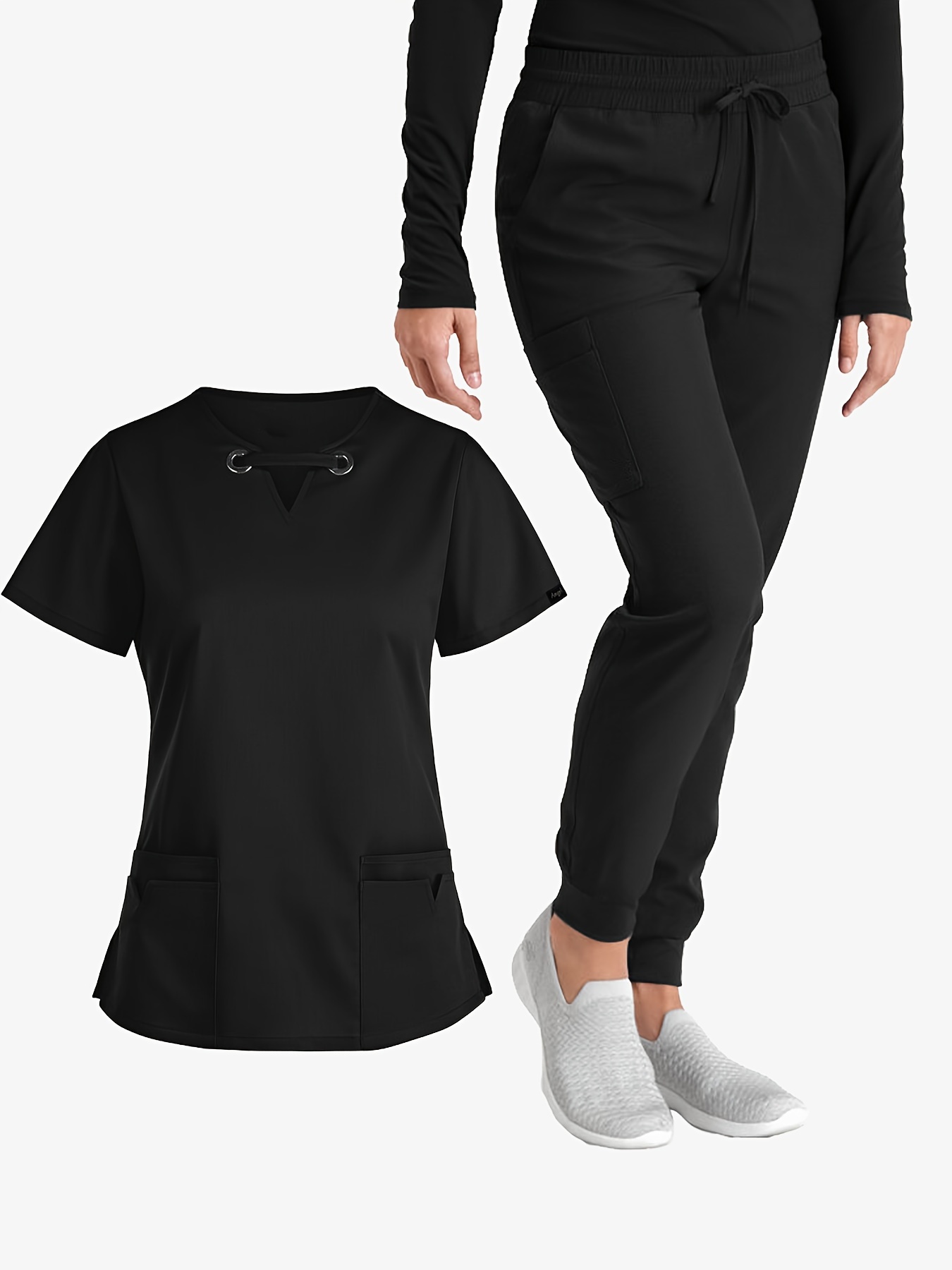Nice Plus Size Clothingplus Size Professional Suit Set - Women's Printed  Shirt & Pants With Pockets
