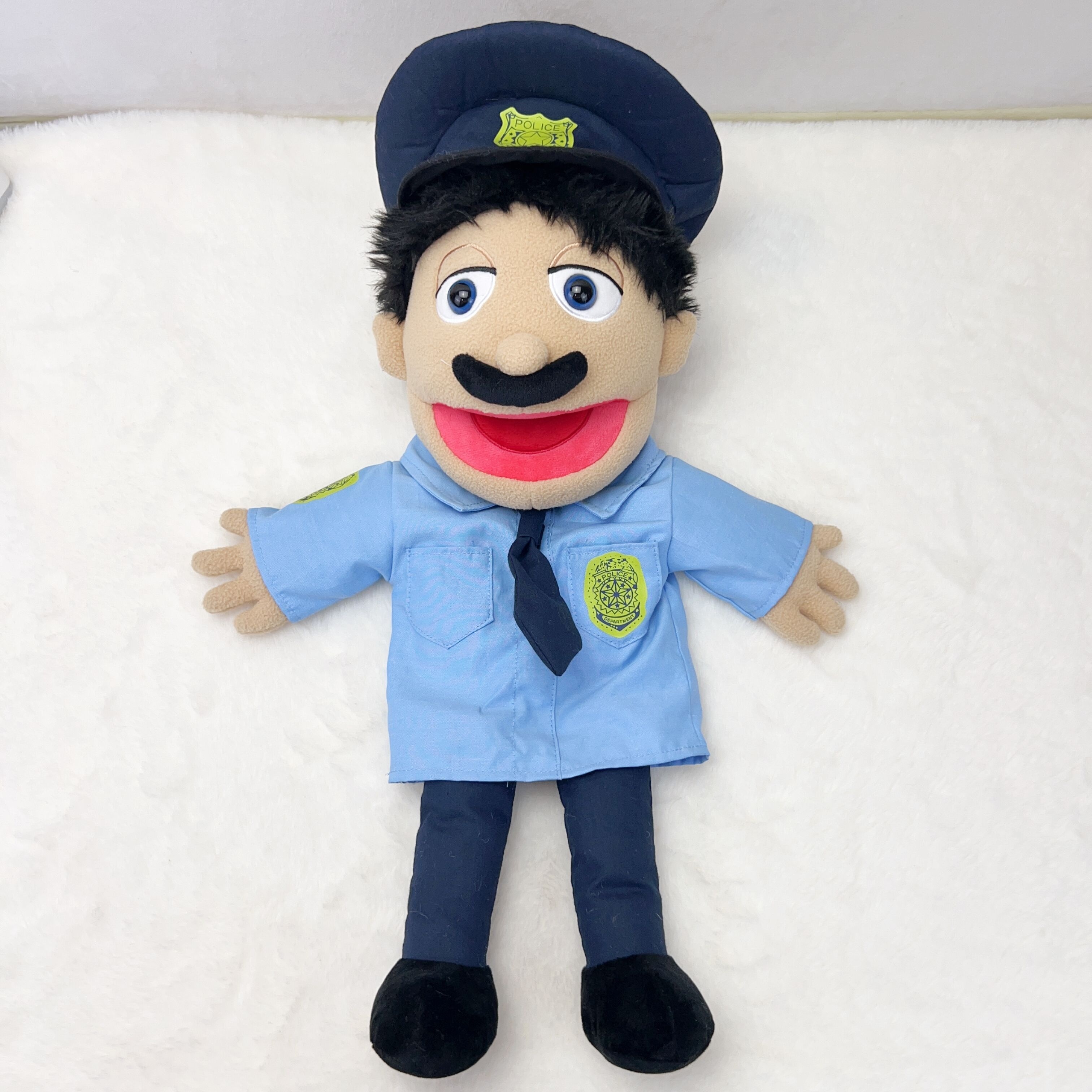 1/2pcs Large Jeffy Puppet Plush Hat Game Toy Cartoon Feebee Hand Puppet  Plushie Doll Family Puppet Parent-child Game Gifts