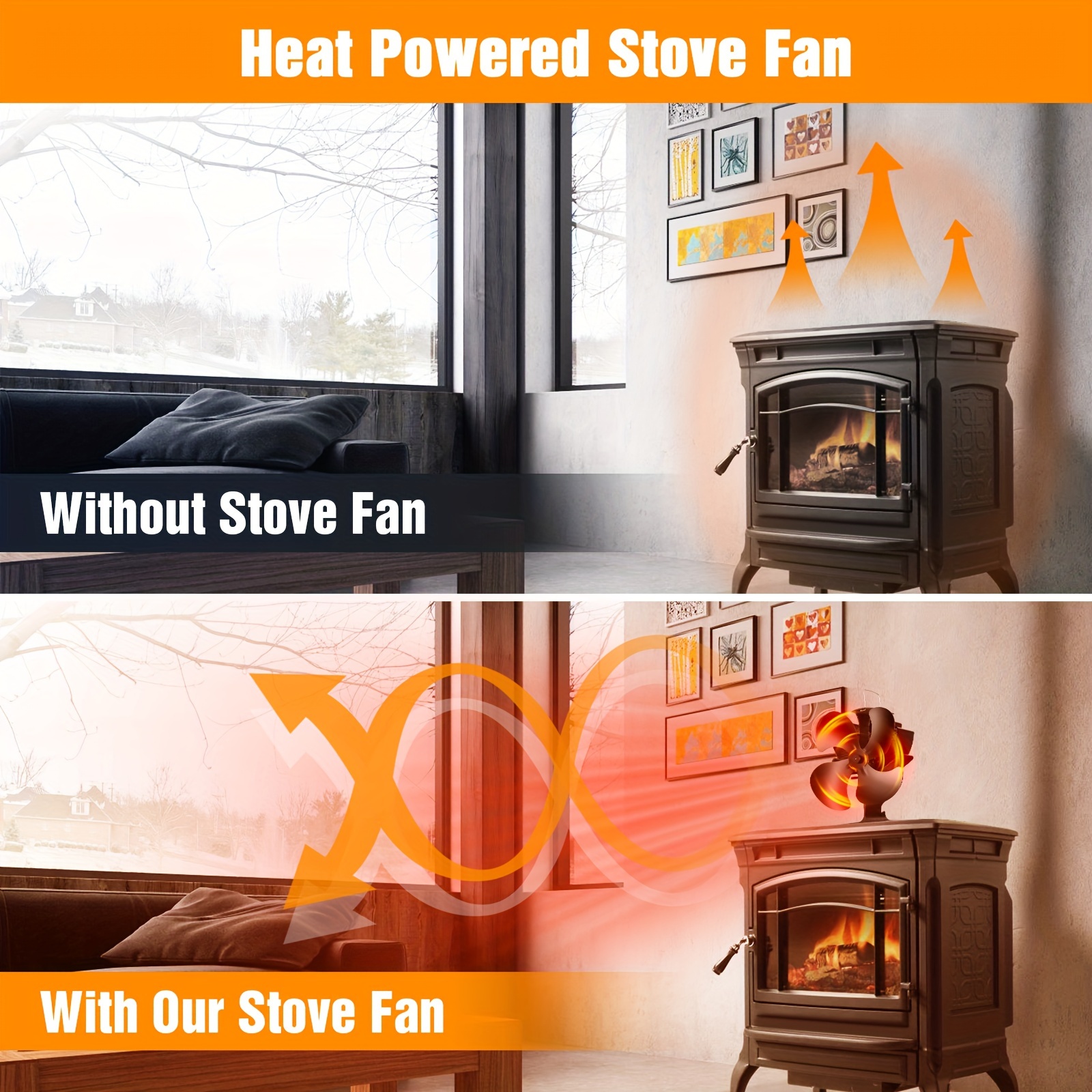 Wood Burning Stove Heat Fan Review: Thermo Electric Heat Powered Fan 
