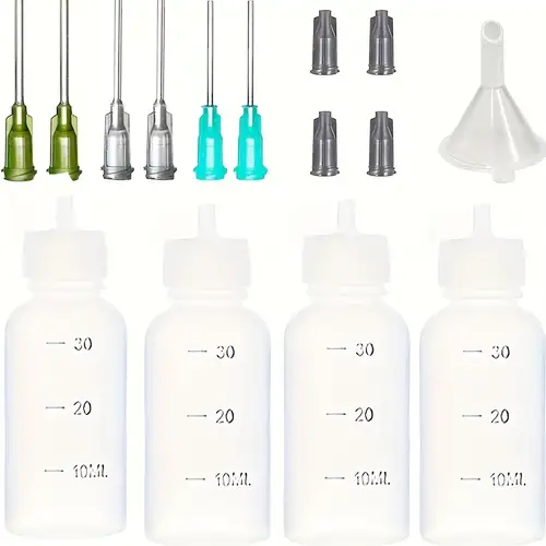 10pcs Fine Tip Glue Bottles Applicators, Refill Liquid Bottles, Glue Bottle for Oil Small Gluing Projects DIY Crafts Black, Size: 8 cm