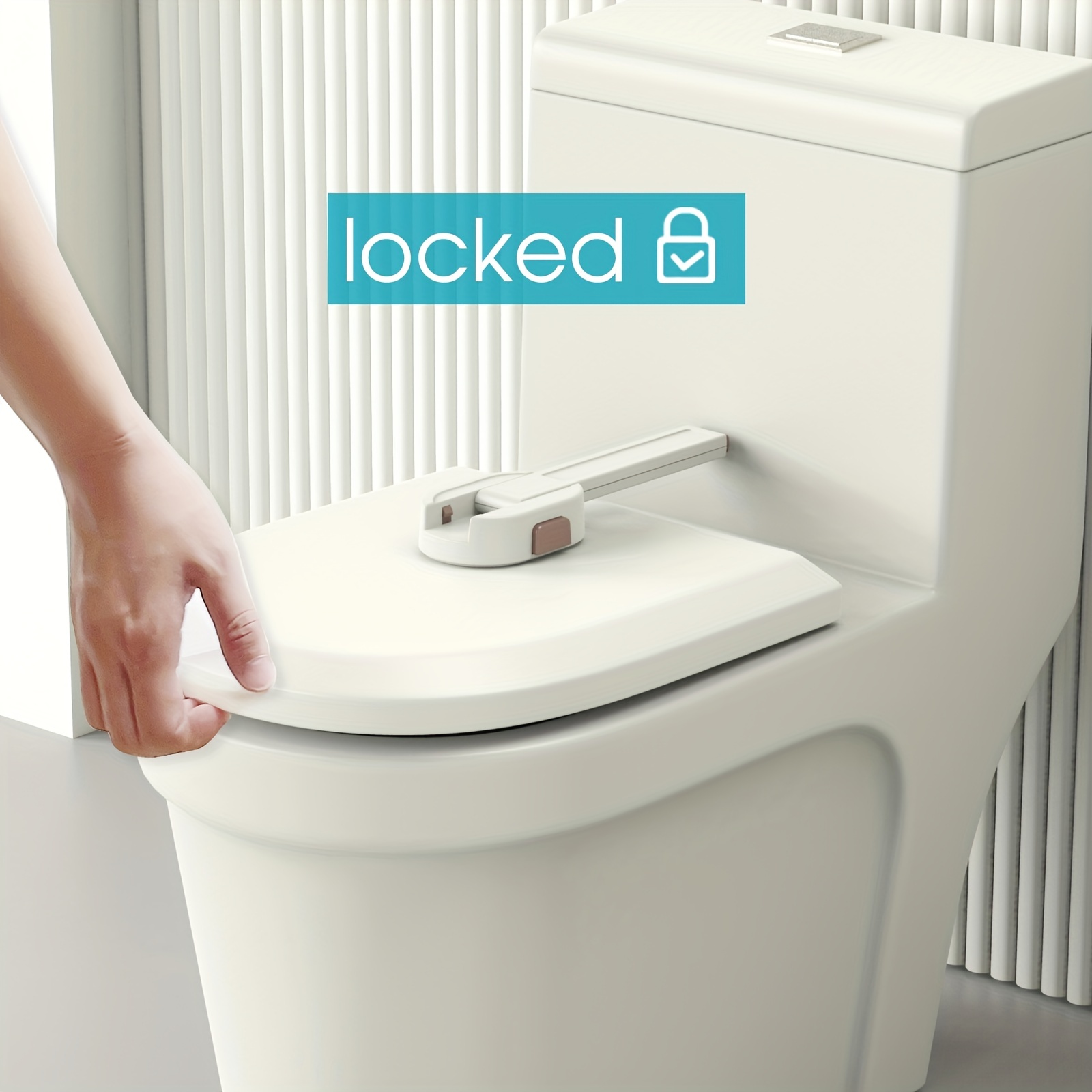 Safety Toilet Lock Bathroom Child Proof Toilet Seat Lock Swing Shut Toilet  Lid Lock For Baby Proof, Quick Installation