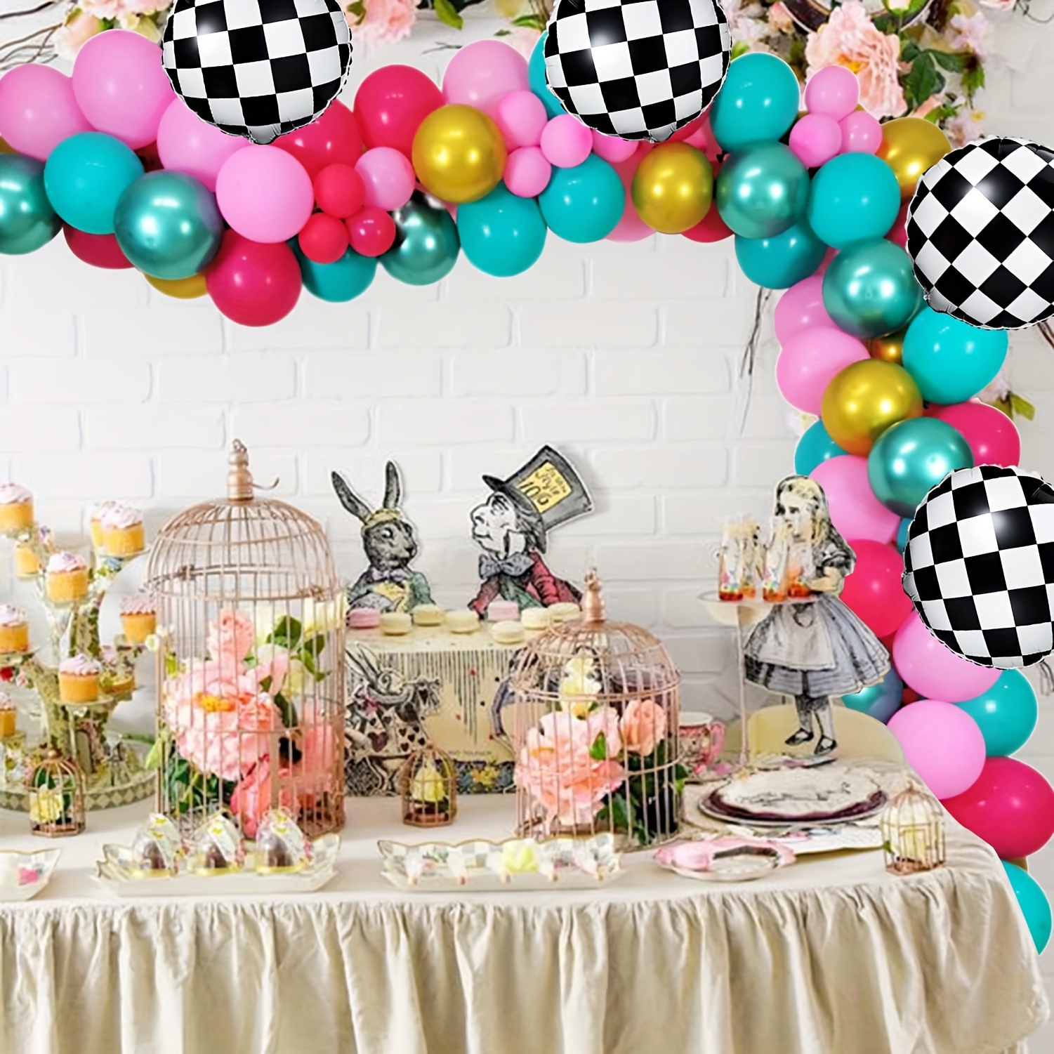  Alice in Wonderland Party Decoration Balloon Garland