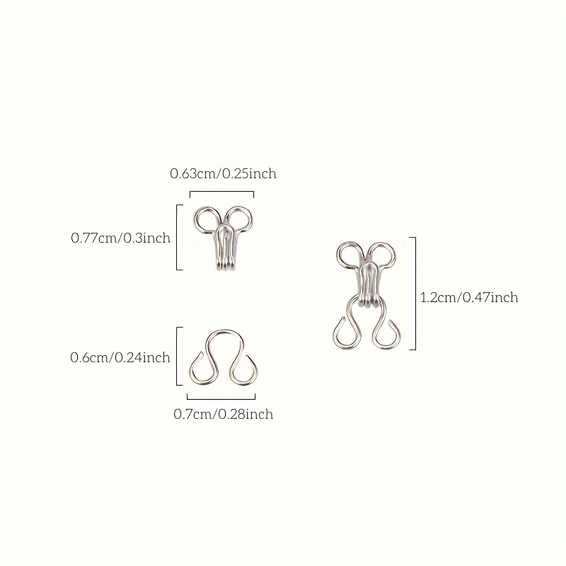 Metal Bra Hooks and Eyes Invisible Sewing Buckle Underwear