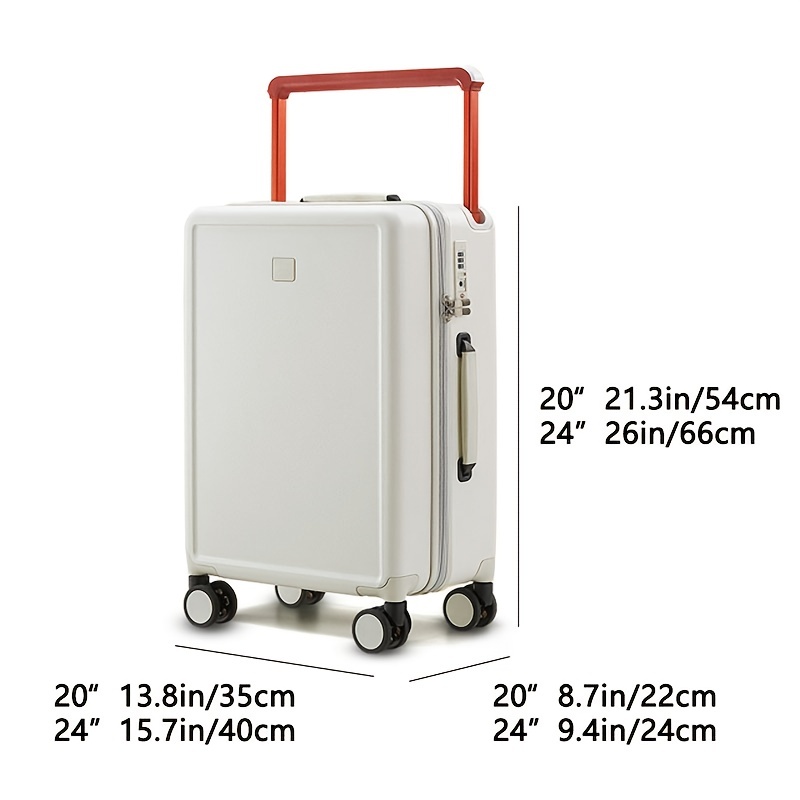 1pc pc luggage zipper fashion trolley case universal aircraft wheel mute 20 inch boarding password suitcase 24 inch wide trolley design tsa customs lock