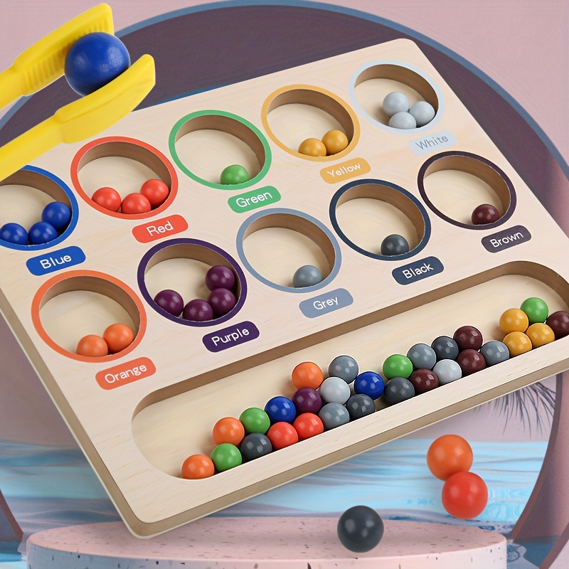 Montessori-Spielzeug, hölzernes Sortier- und Stapelspielzeug