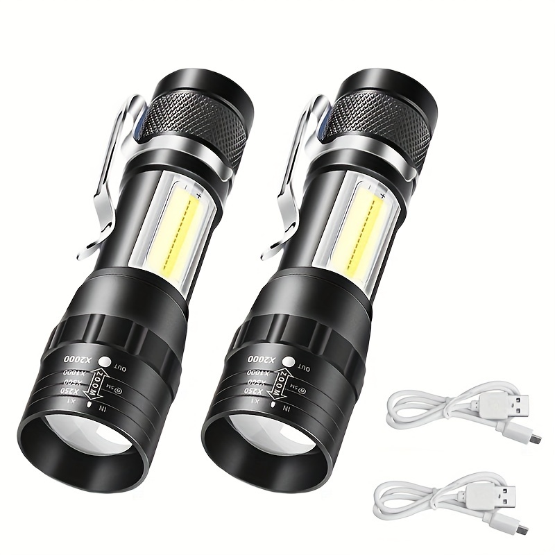 Mini Usb Rechargeable Led Flashlight With Built in Battery - Temu