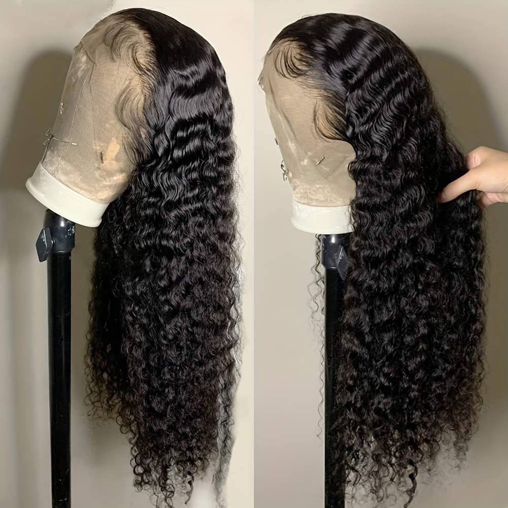 Deep Wave Lace Front Wigs Human Hair 4x4 Lace Front Wigs - Temu Canada