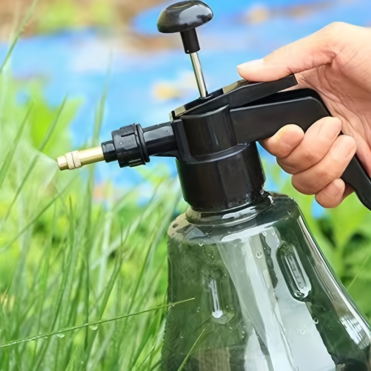 Regadera para jardín a Presión Pulverizador de Agua 2 Litro Platas  Jardinería